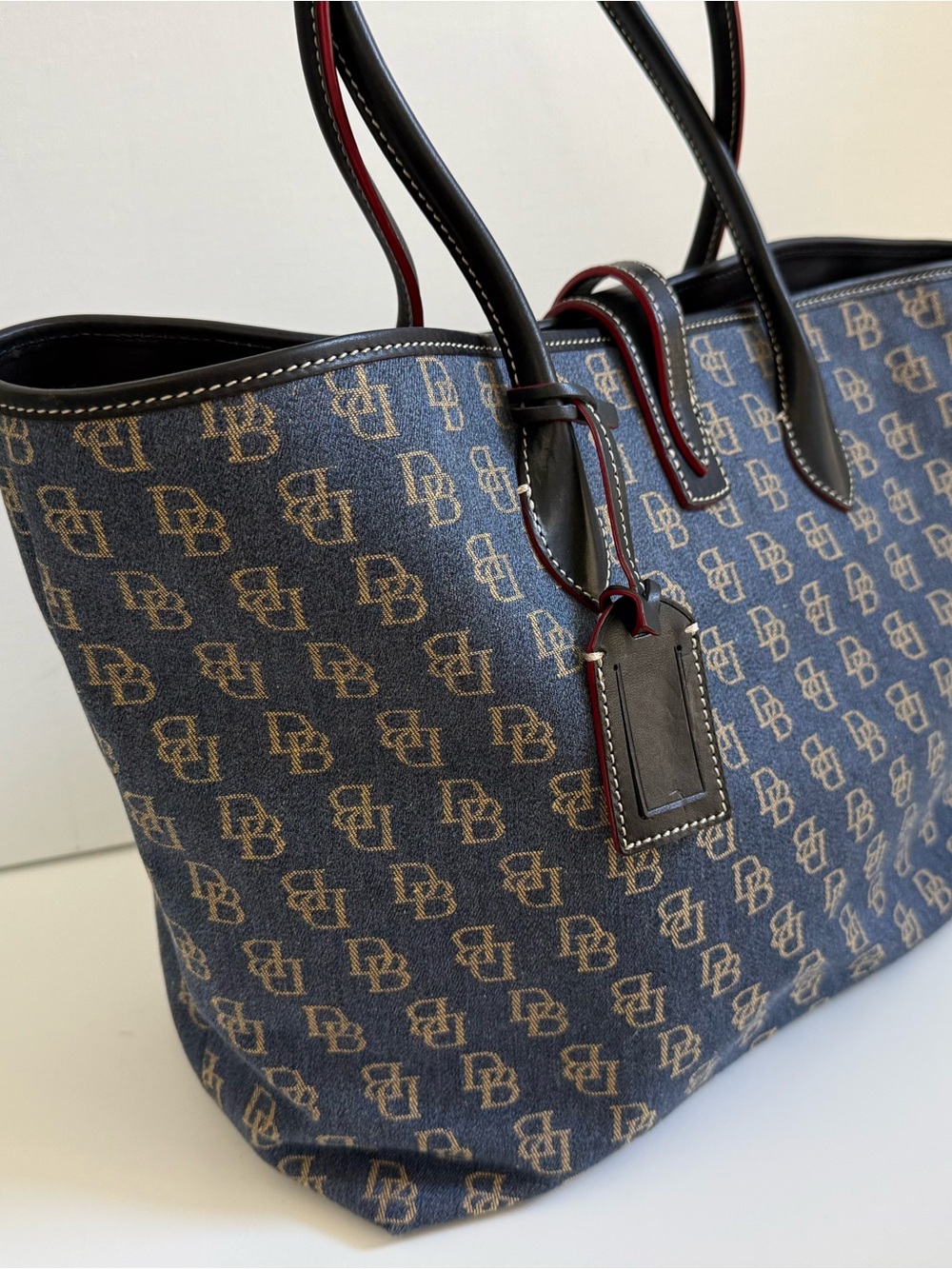 Dooney & Bourke Navy Logo Tote Bag